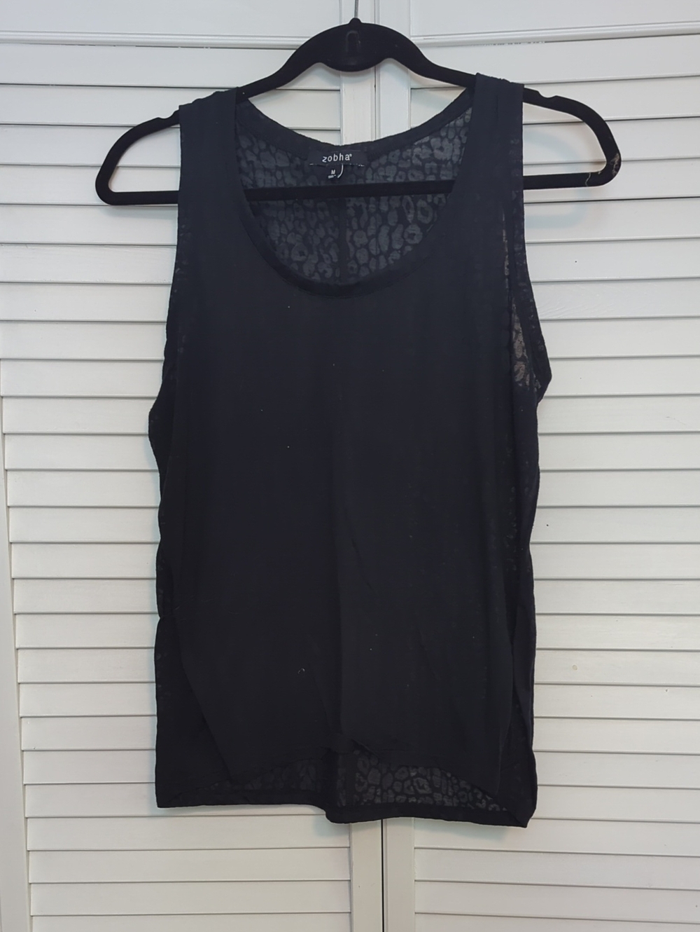 Zobha Black Lightweight Sleeveless Tank